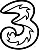 Three logo. Click for Three broadband deals.
